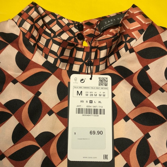 🆕🟠 ZARA 🟠 multicolored above the knee dress - Picture 3 of 12